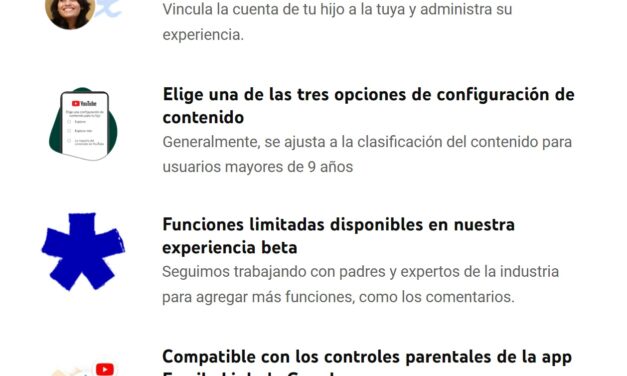 Nuevas opciones de control parental llegan a YouTube