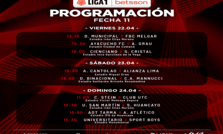 Toda la programación de la fecha 11 del Torneo Apertura – Liga 1