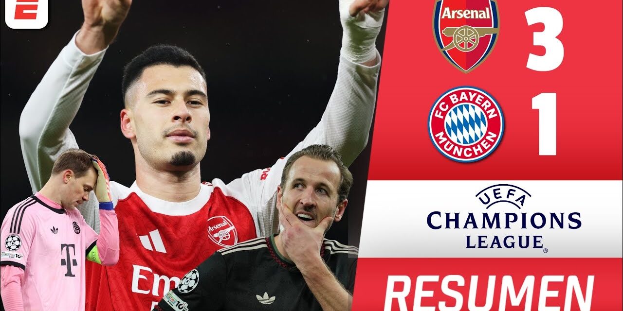 Champions League: Arsenal derrota 3-1 a Bayern Munich y se consolida como líder de la fase liga
