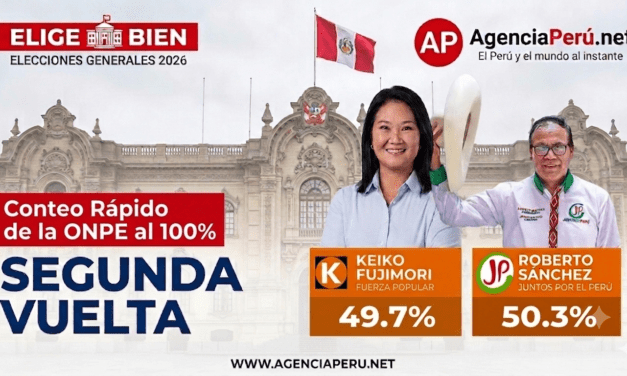 Conteo rápido de Ipsos/Transparencia al 100%: Roberto Sánchez obtiene 50,3% y Keiko Fujimori 49,7%