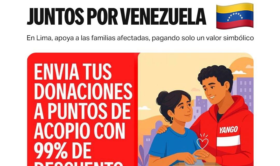 Yango ofrece envíos con 99% de descuento para facilitar el envío de ayuda humanitaria a las familias afectadas por los terremotos en Venezuela