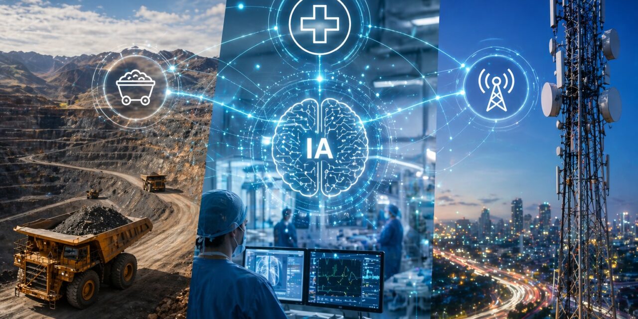 Minería, salud y telecomunicaciones integran la IA a sus operaciones para ganar eficiencia, resiliencia y continuidad