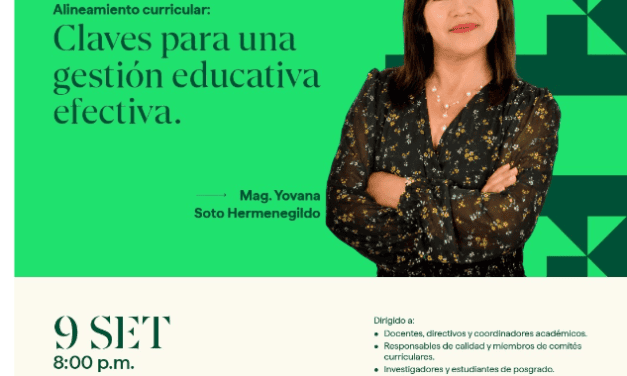 Universidad Señor de Sipán ofrecerá webinar gratuito sobre alineamiento curricular y gestión educativa efectiva