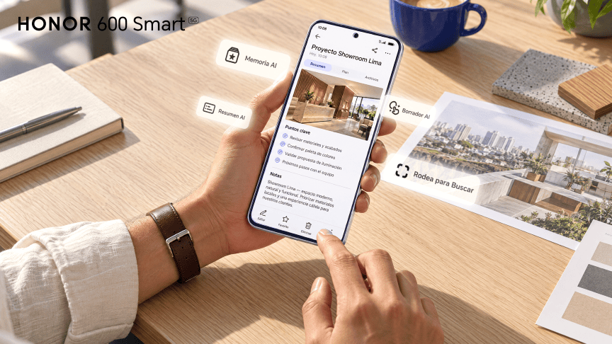 HONOR 600 Smart: funciones de IA y una gran batería para resolver más tareas desde el celular